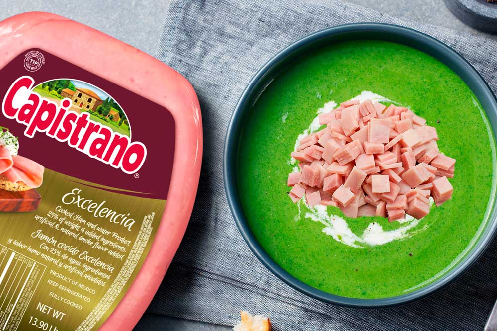 Cuando Hace Frío, Lo Ideal Es Comer Una Crema De Espinacas Con Jamón Capistrano